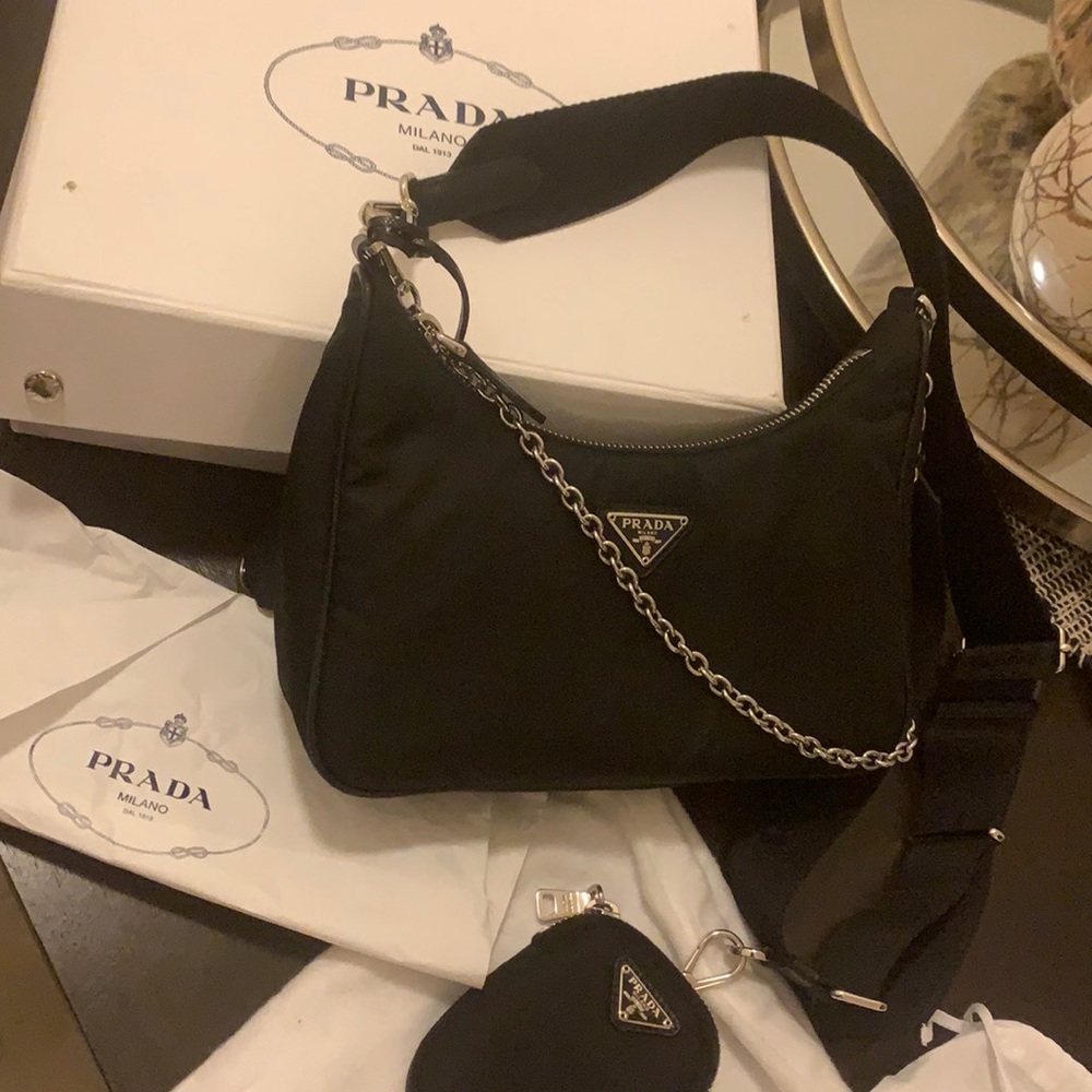 Prada black cross body